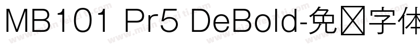 MB101 Pr5 DeBold字体转换